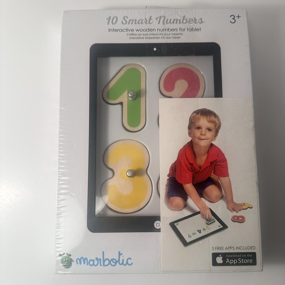 Marbotic 10 Smart Numbers Interactive Wooden Numbers for Tablet Educational New